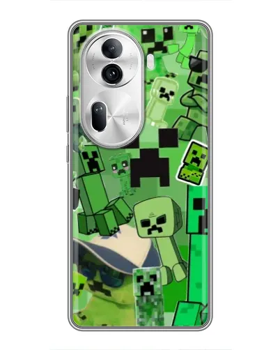 Чехол для OPPO Reno 11 Pro 5G с картинкой «Криперы Minecraft» Чехол для OPPO Reno 11 Pro 5G с картинкой «Криперы Minecraft»
