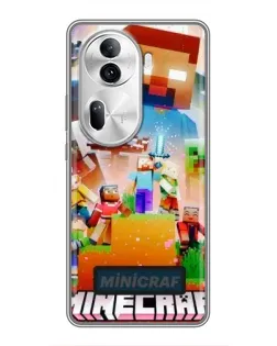 Чехол для OPPO Reno 11 Pro 5G с картинкой «Minecraft герои игры» Чехол для OPPO Reno 11 Pro 5G с картинкой «Minecraft герои игры»