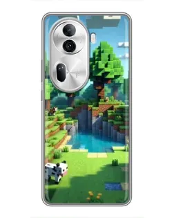 Чехол для OPPO Reno 11 Pro 5G с картинкой «Minecraft летний день»