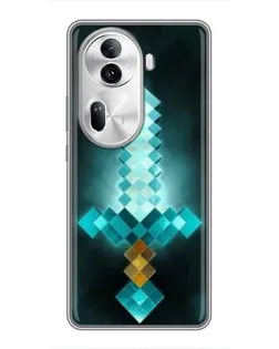 Чехол для OPPO Reno 11 Pro 5G с картинкой «Алмазный меч неон»