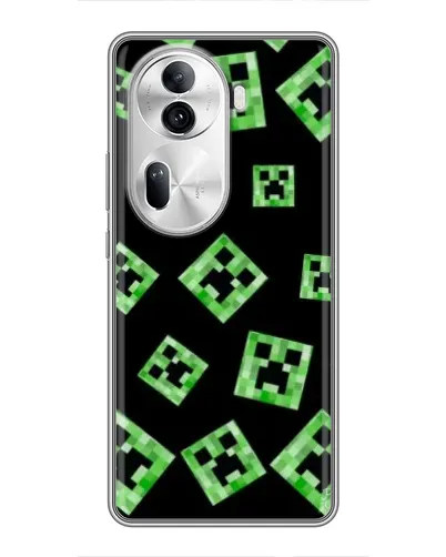 Чехол для OPPO Reno 11 Pro 5G с картинкой «Паттерн с криперами» Чехол для OPPO Reno 11 Pro 5G с картинкой «Паттерн с криперами»