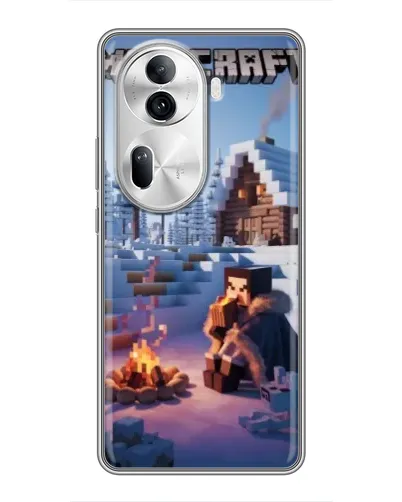Чехол для OPPO Reno 11 Pro 5G с картинкой «Зимний Minecraft» Чехол для OPPO Reno 11 Pro 5G с картинкой «Зимний Minecraft»