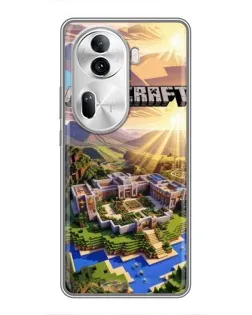 Чехол для OPPO Reno 11 Pro 5G с картинкой «Minecraft панорама»