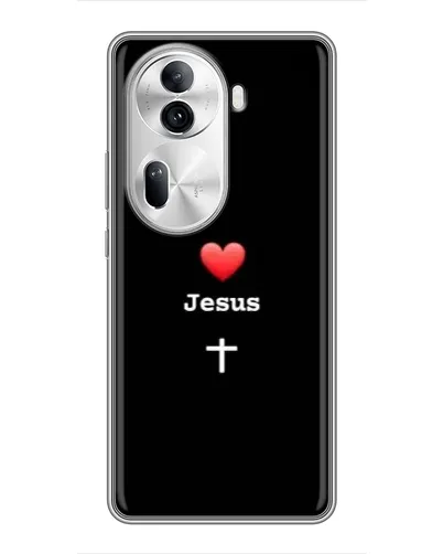 Чехол для OPPO Reno 11 Pro 5G с картинкой «Сердце - Jesus»