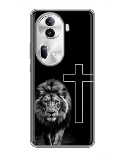 Чехол для OPPO Reno 11 Pro 5G с картинкой «Лев и Крест»