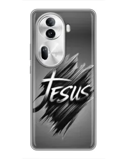 Чехол для OPPO Reno 11 Pro 5G с картинкой «Надпись Jesus Graffiti»
