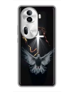 Чехол для OPPO Reno 11 Pro 5G с картинкой «Голубь и Свет»