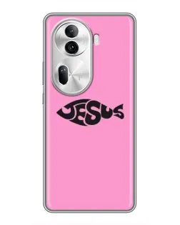 Чехол для OPPO Reno 11 Pro 5G с картинкой «Розовый символ  Jesus»