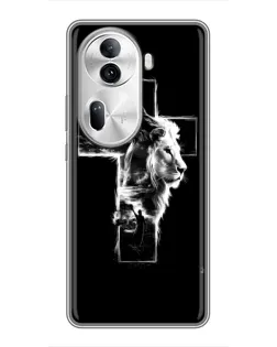 Чехол для OPPO Reno 11 Pro 5G с картинкой «Сияющий крест Jesus»