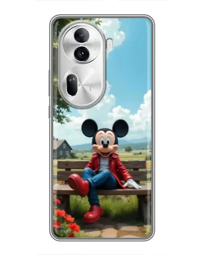 Чехол для OPPO Reno 11 Pro 5G с картинкой «Микки на скамейке» Чехол для OPPO Reno 11 Pro 5G с картинкой «Микки на скамейке»