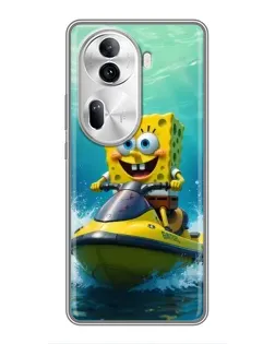 Чехол для OPPO Reno 11 Pro 5G с картинкой «Спанч Боб на гидроцикле» Чехол для OPPO Reno 11 Pro 5G с картинкой «Спанч Боб на гидроцикле»