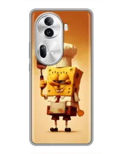 Чехол для OPPO Reno 11 Pro 5G с картинкой «Губка Боб повар»