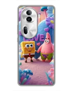 Чехол для OPPO Reno 11 Pro 5G с картинкой «Губка Боб Патрик»