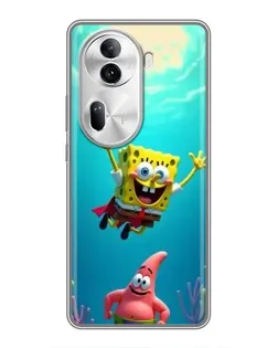 Чехол для OPPO Reno 11 Pro 5G с картинкой «Спанч Боб под водой»