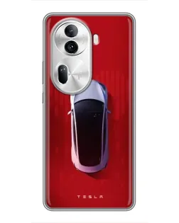 Чехол для OPPO Reno 11 Pro 5G с картинкой «Tesla Top View»