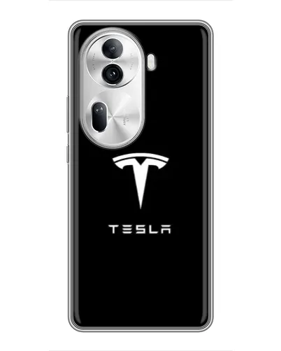 Чехол для OPPO Reno 11 Pro 5G с картинкой «Tesla White Logo» Чехол для OPPO Reno 11 Pro 5G с картинкой «Tesla White Logo»