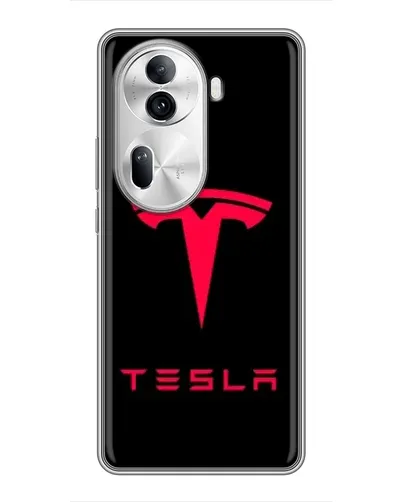 Чехол для OPPO Reno 11 Pro 5G с картинкой «Tesla Red Logo» Чехол для OPPO Reno 11 Pro 5G с картинкой «Tesla Red Logo»