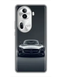 Чехол для OPPO Reno 11 Pro 5G с картинкой «Mercedes на черном»