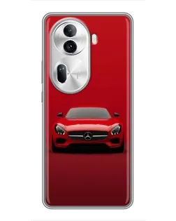 Чехол для OPPO Reno 11 Pro 5G с картинкой «Красный Mercedes AMG»