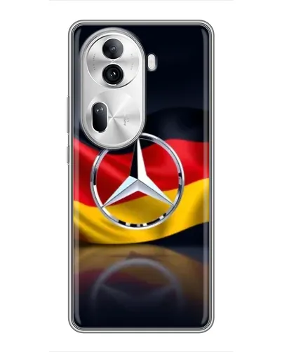 Чехол для OPPO Reno 11 Pro 5G с картинкой «Mercedes — флаг Германии» Чехол для OPPO Reno 11 Pro 5G с картинкой «Mercedes — флаг Германии»