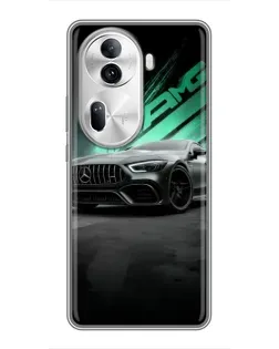 Чехол для OPPO Reno 11 Pro 5G с картинкой «Темный Mercedes AMG»