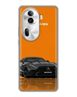 Чехол для OPPO Reno 11 Pro 5G с картинкой «Оранжевый Mercedes AMG»