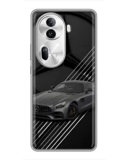 Чехол для OPPO Reno 11 Pro 5G с картинкой «Mercedes AMG — графика»