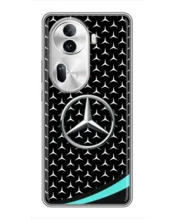 Чехол для OPPO Reno 11 Pro 5G с картинкой «Mercedes — бирюзовый акцент»