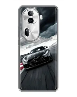 Чехол для OPPO Reno 11 Pro 5G с картинкой «Гоночный Mercedes AMG»