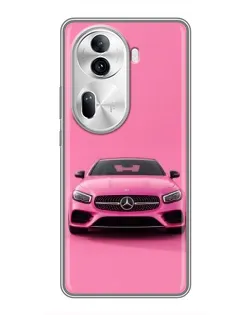 Чехол для OPPO Reno 11 Pro 5G с картинкой «Розовый Mercedes AMG»