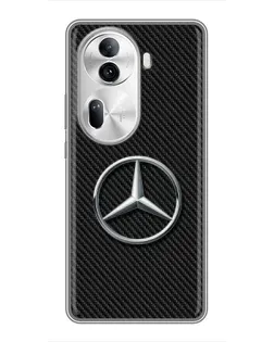Чехол для OPPO Reno 11 Pro 5G с картинкой «Карбоновый Mercedes стиль»