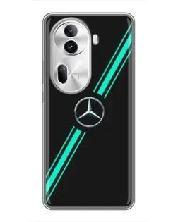 Чехол для OPPO Reno 11 Pro 5G с картинкой «Спортивные линии Mercedes»