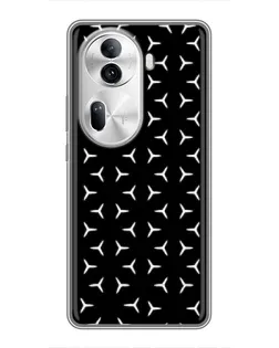 Чехол для OPPO Reno 11 Pro 5G с картинкой «Mercedes паттерн звезд»