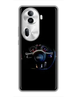 Чехол для OPPO Reno 11 Pro 5G с картинкой «Салон Audi — руль» Чехол для OPPO Reno 11 Pro 5G с картинкой «Салон Audi — руль»