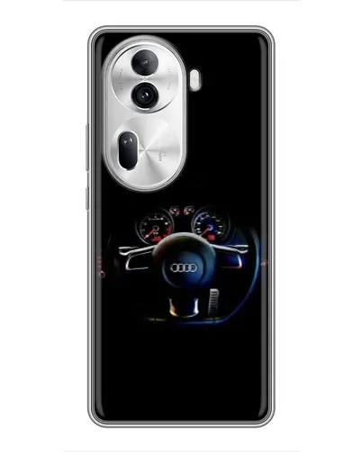 Чехол для OPPO Reno 11 Pro 5G с картинкой «Салон Audi — руль»