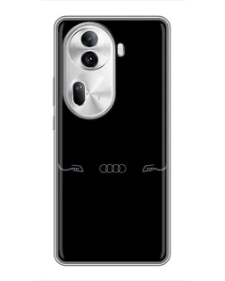 Чехол для OPPO Reno 11 Pro 5G с картинкой «Audi — световой подпись»