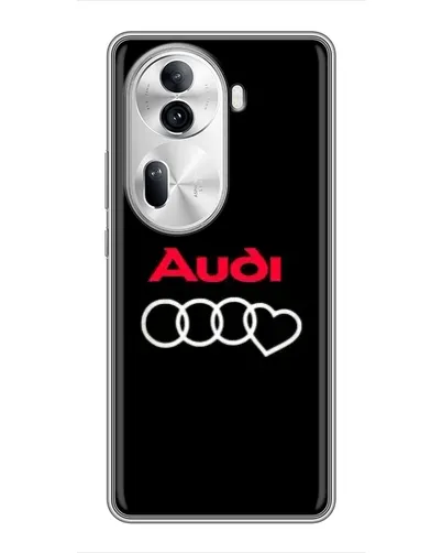 Чехол для OPPO Reno 11 Pro 5G с картинкой «Логотип Audi Heart»