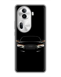 Чехол для OPPO Reno 11 Pro 5G с картинкой «Audi — ночной контур»