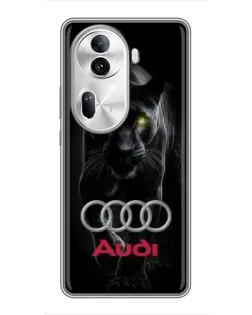 Чехол для OPPO Reno 11 Pro 5G с картинкой «Пантера и Audi»