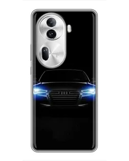 Чехол для OPPO Reno 11 Pro 5G с картинкой «Audi в неоне»