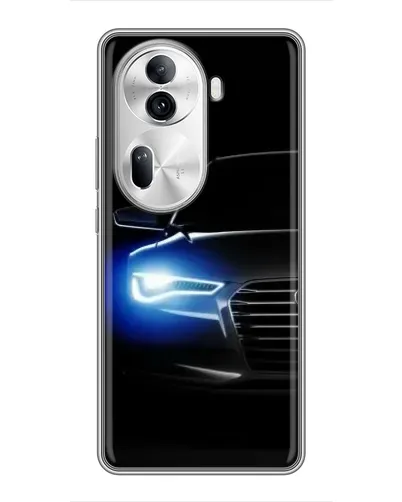 Чехол для OPPO Reno 11 Pro 5G с картинкой «Неоновый взгляд Audi»