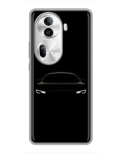 Чехол для OPPO Reno 11 Pro 5G с картинкой «Взгляд Audi в темноте»
