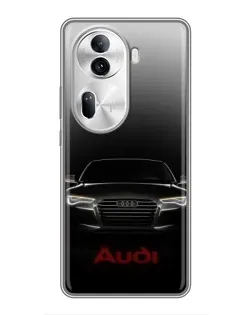 Чехол для OPPO Reno 11 Pro 5G с картинкой «Audi — градиентный контур»