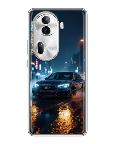 Чехол для OPPO Reno 11 Pro 5G с картинкой «Ночной город и Audi»