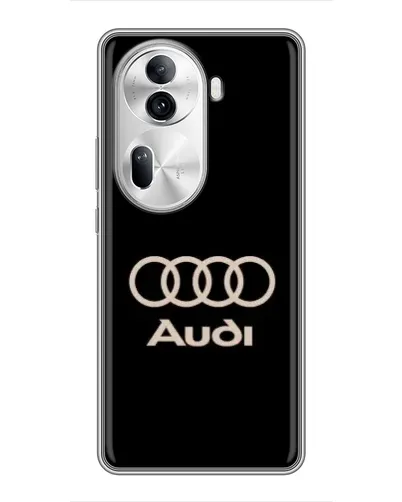 Чехол для OPPO Reno 11 Pro 5G с картинкой «Audi — золотой логотип»