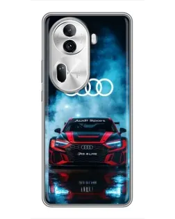 Чехол для OPPO Reno 11 Pro 5G с картинкой «Audi Sport — неон»