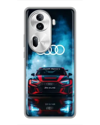 Чехол для OPPO Reno 11 Pro 5G с картинкой «Audi Sport — неон»