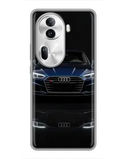 Чехол для OPPO Reno 11 Pro 5G с картинкой «Audi — ночное отражение»