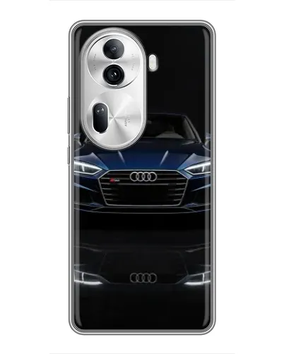 Чехол для OPPO Reno 11 Pro 5G с картинкой «Audi — ночное отражение»