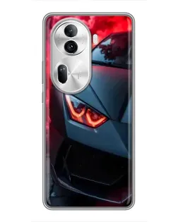 Чехол для OPPO Reno 11 Pro 5G с картинкой «Lamborghini красное сияние»